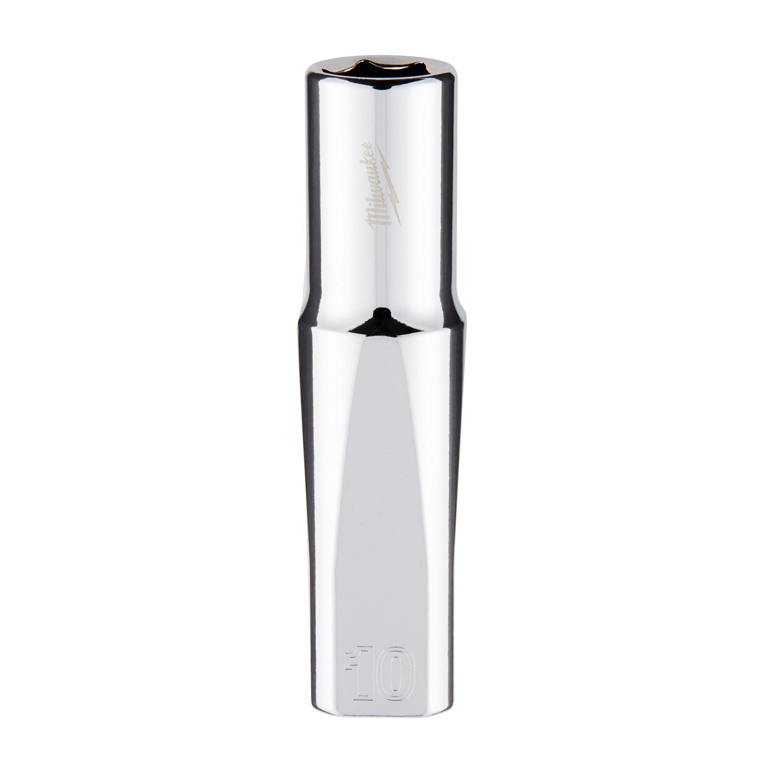 Milwaukee 10 mm X 3/8 in. drive Metric 6 Point Standard Deep Socket 1 pc - Mycitystee