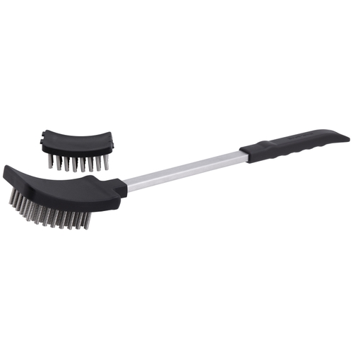 Broil King 65600 BARON Coil Spring Grill Brush， Stainless Steel Bristle， Resin Handle， 17.32 in L - Mycitystee