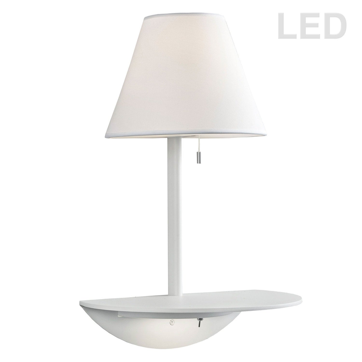 1 LT Wall Mount w/5.4W LED Downlight WH and WH Shade - Mycitystee