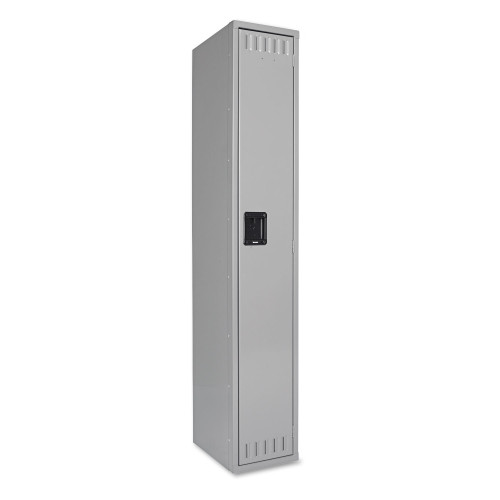 Tennsco Single-Tier Locker， One Locker with Hat Shelf and Coat Rod， 12w x 18d x 72h， Medium Gray (STS121872AMG) - Mycitystee