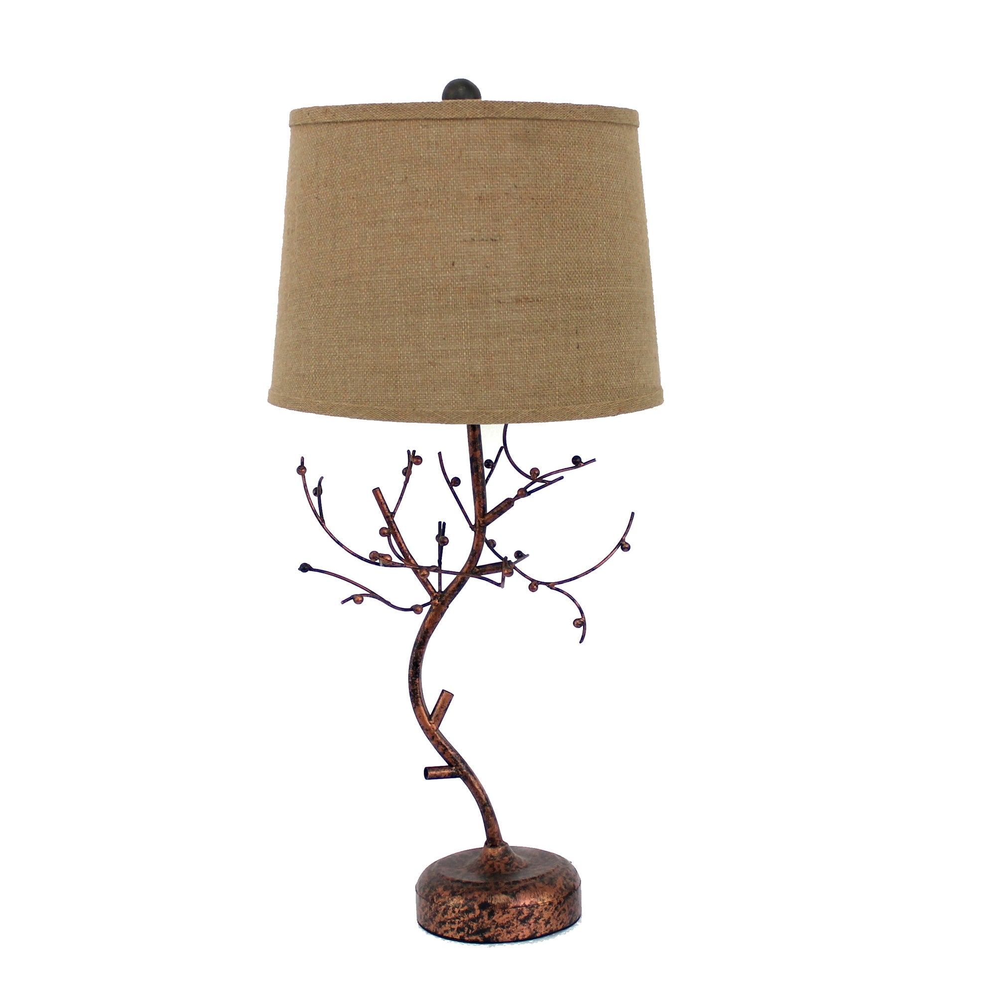 13 x 15 x 31 Bronze Vintage Metal With Elegant Tree Base - Table Lamp - 13 x 15 x 31 - Mycitystee