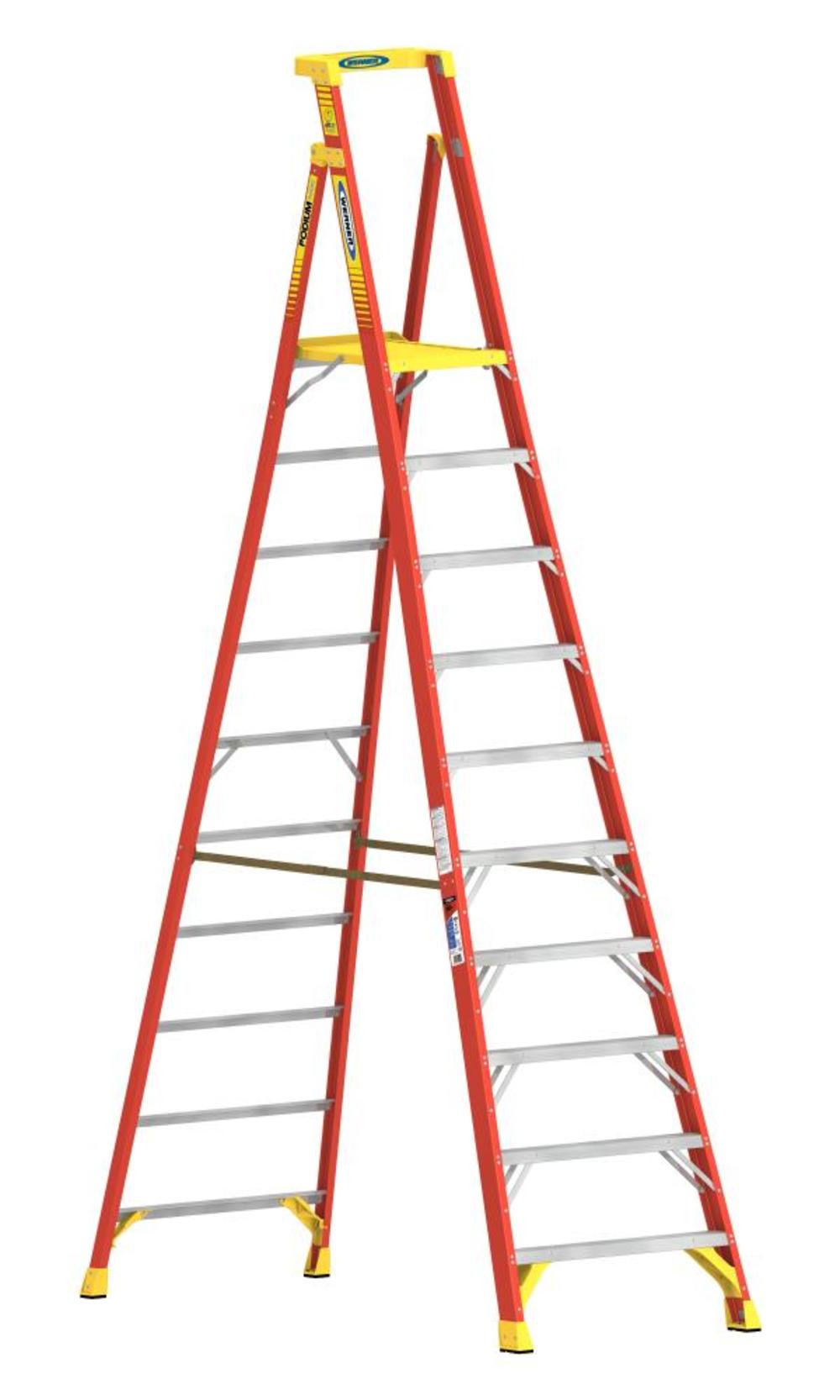 10 Ft. Type IA Fiberglass Podium Ladder - Mycitystee