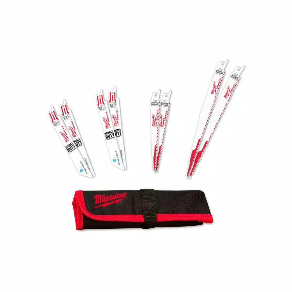 Milwaukee SAWZALL Wood and Metal Cutting Bi-Metal Reciprocating Saw Blade Set (8 Piece) and#8211; XDC Depot - Mycitystee