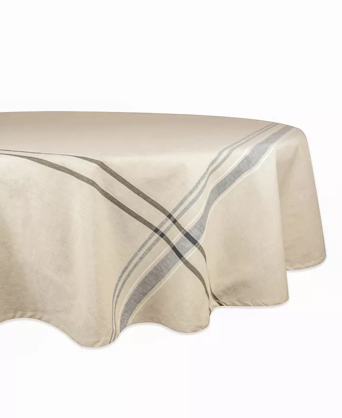 Design Imports French Stripe Tablecloth 70