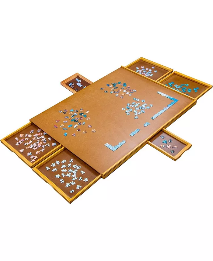 Jumbl 1500 Piece Puzzle Board， 27”x35” Wooden Jigsaw Puzzle Table - Mycitystee