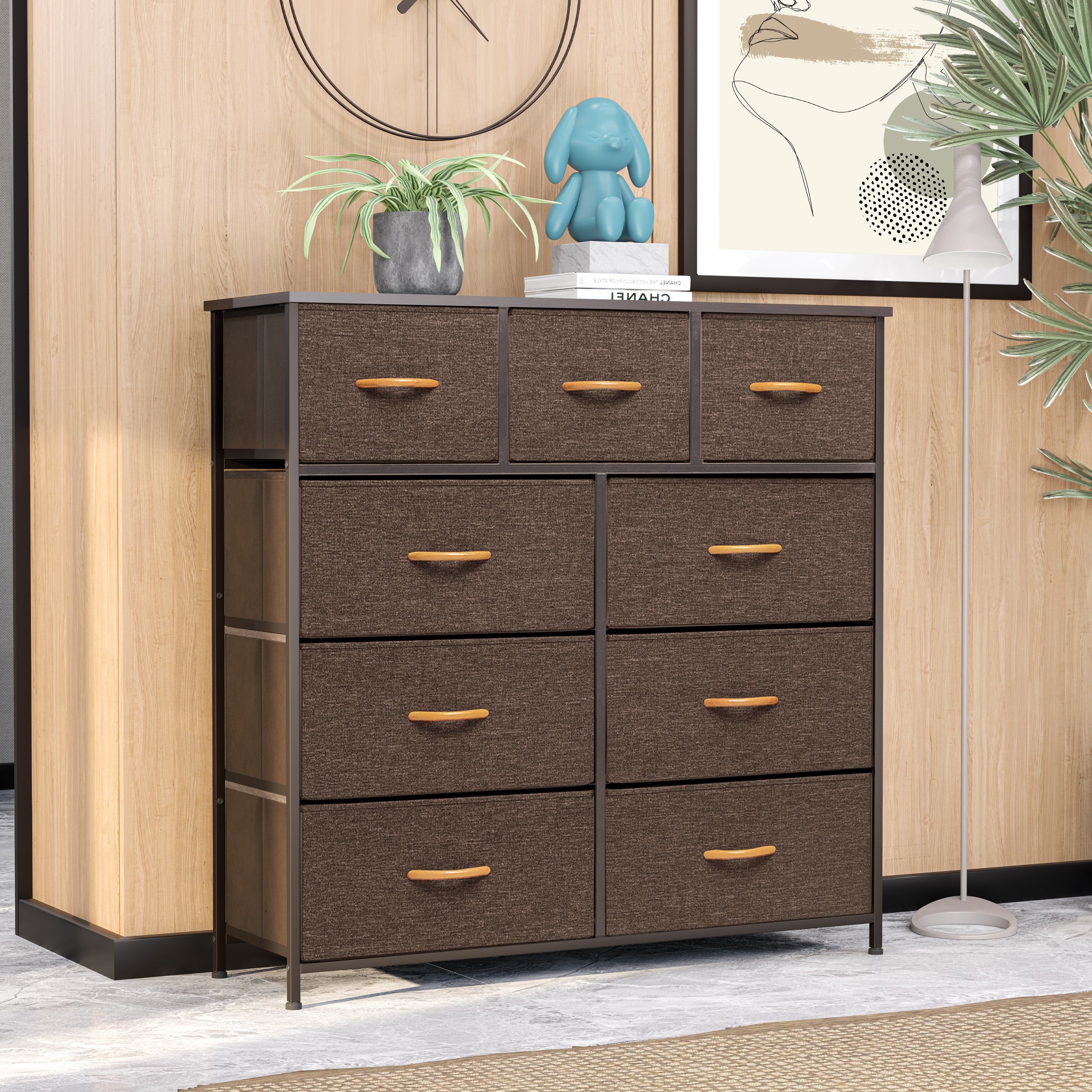 VredHom Extra Wide 9 Drawers Fabric Dresser Storage Organizer - - 34548641 - Mycitystee