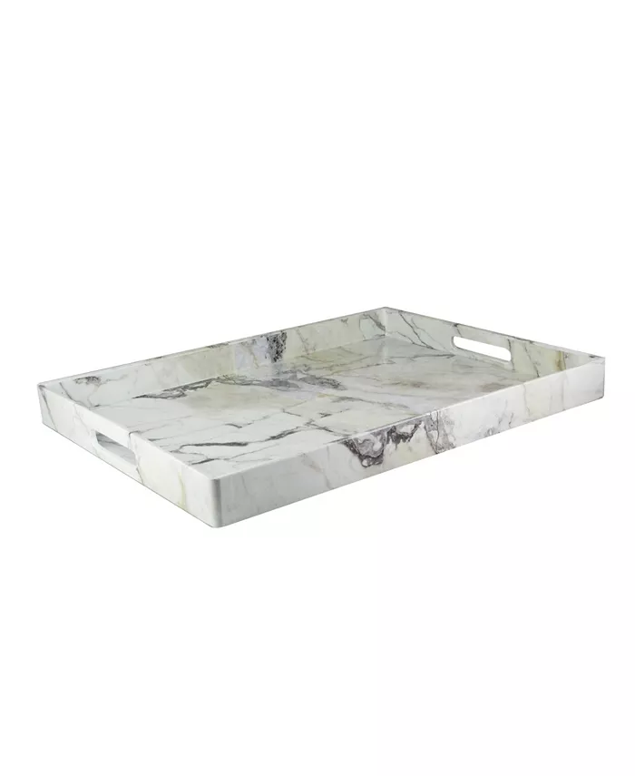 American Atelier Marble Swirl Finished Tray， 14