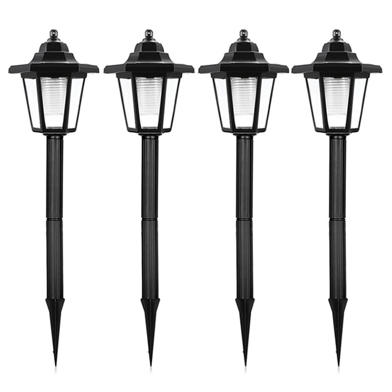 4Pcs Led Garden Lamp Solar Powered Hexagonal Pathway Night Light Ip65 Waterproof Outdoor For Garden Landscape Yard Patio - Mycitystee