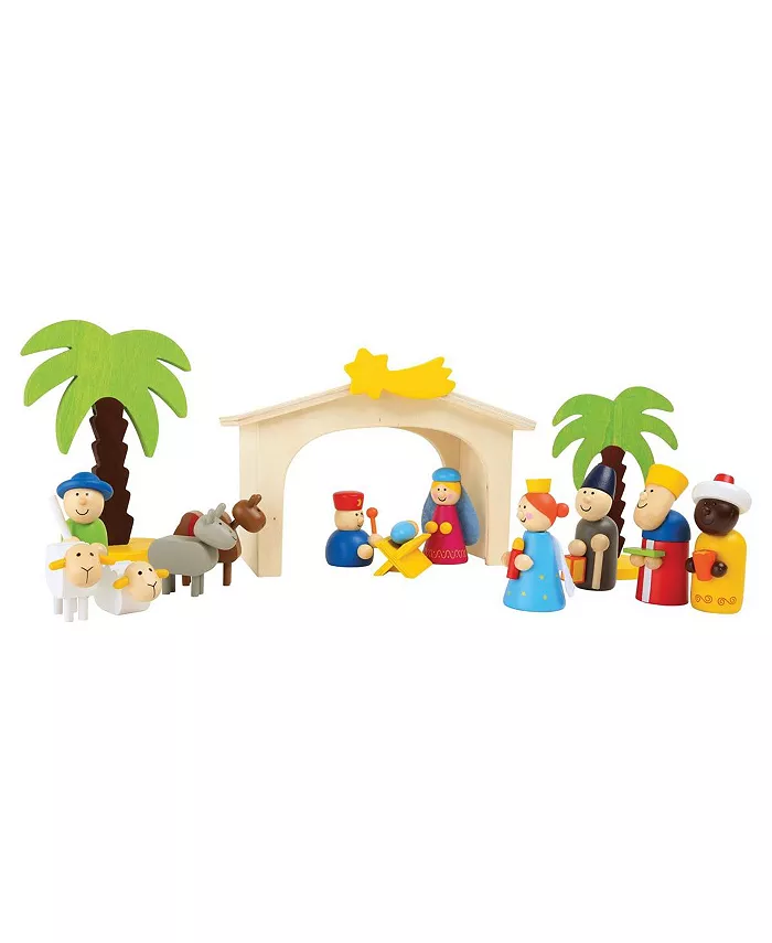 Small Foot Wooden Manger Block Figures Set - Mycitystee