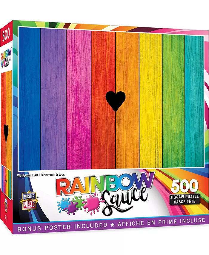 MasterPieces Puzzles Rainbow Sauce - Welcoming All 500 Piece Adult Jigsaw Puzzle - Mycitystee