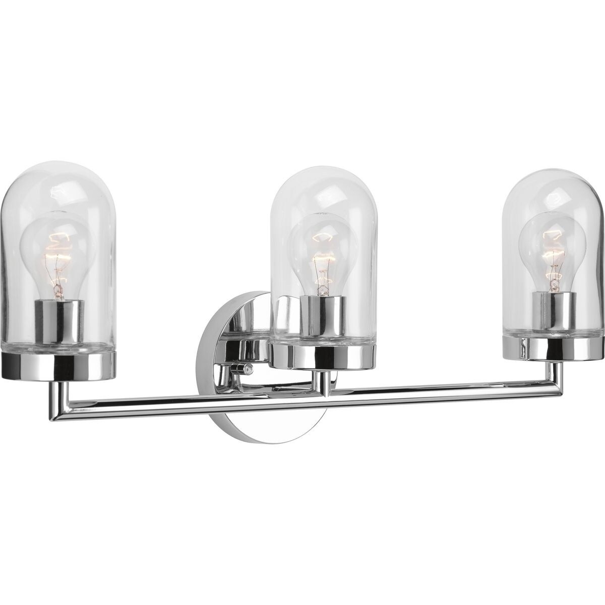 Signal Collection 3-Light Polished Chrome Clear Glass Coastal Bath Vanity Light - Mycitystee