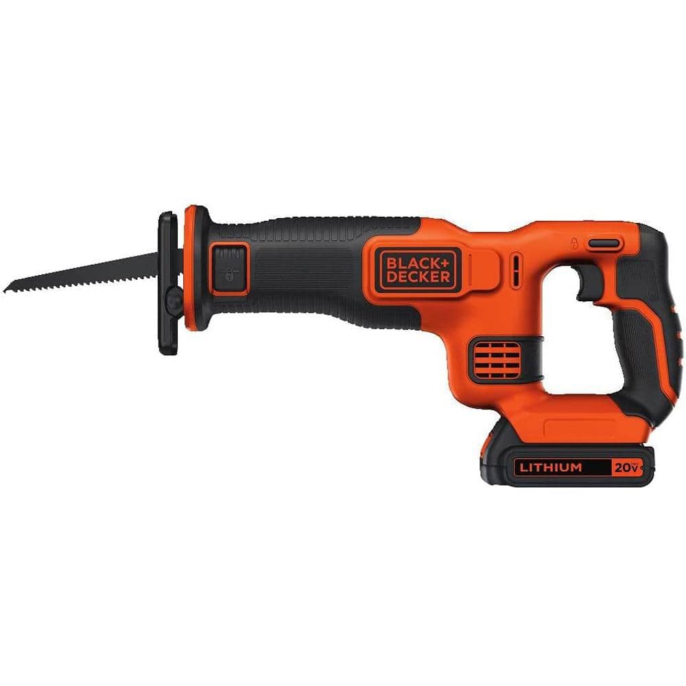 BLACK+DECKER 20V MAX Cordless Reciprocating Saw with 1.5Ahr Battery and Charger BDCR20C - Mycitystee