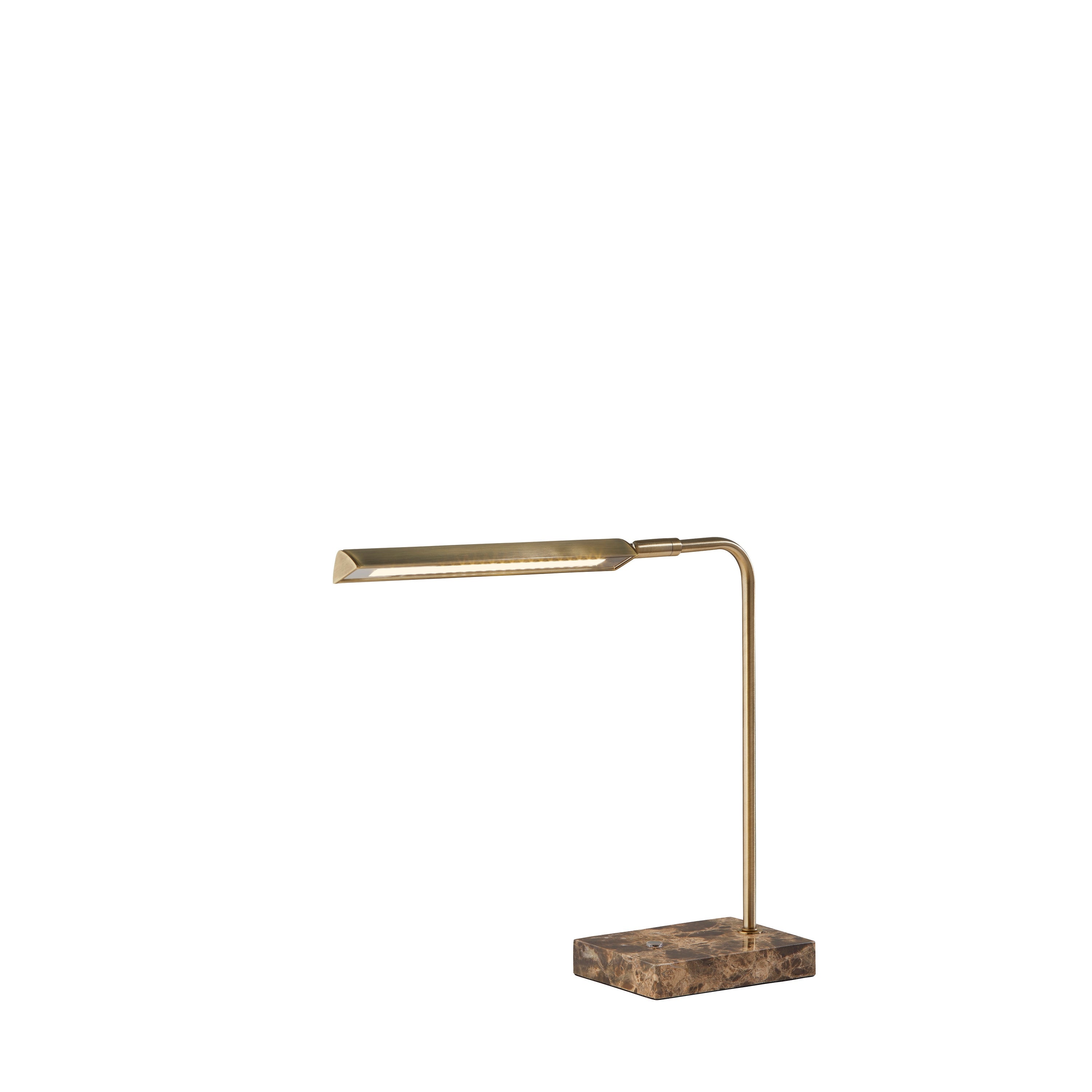 Adesso Reader Brass LED Desk Lamp - Mycitystee