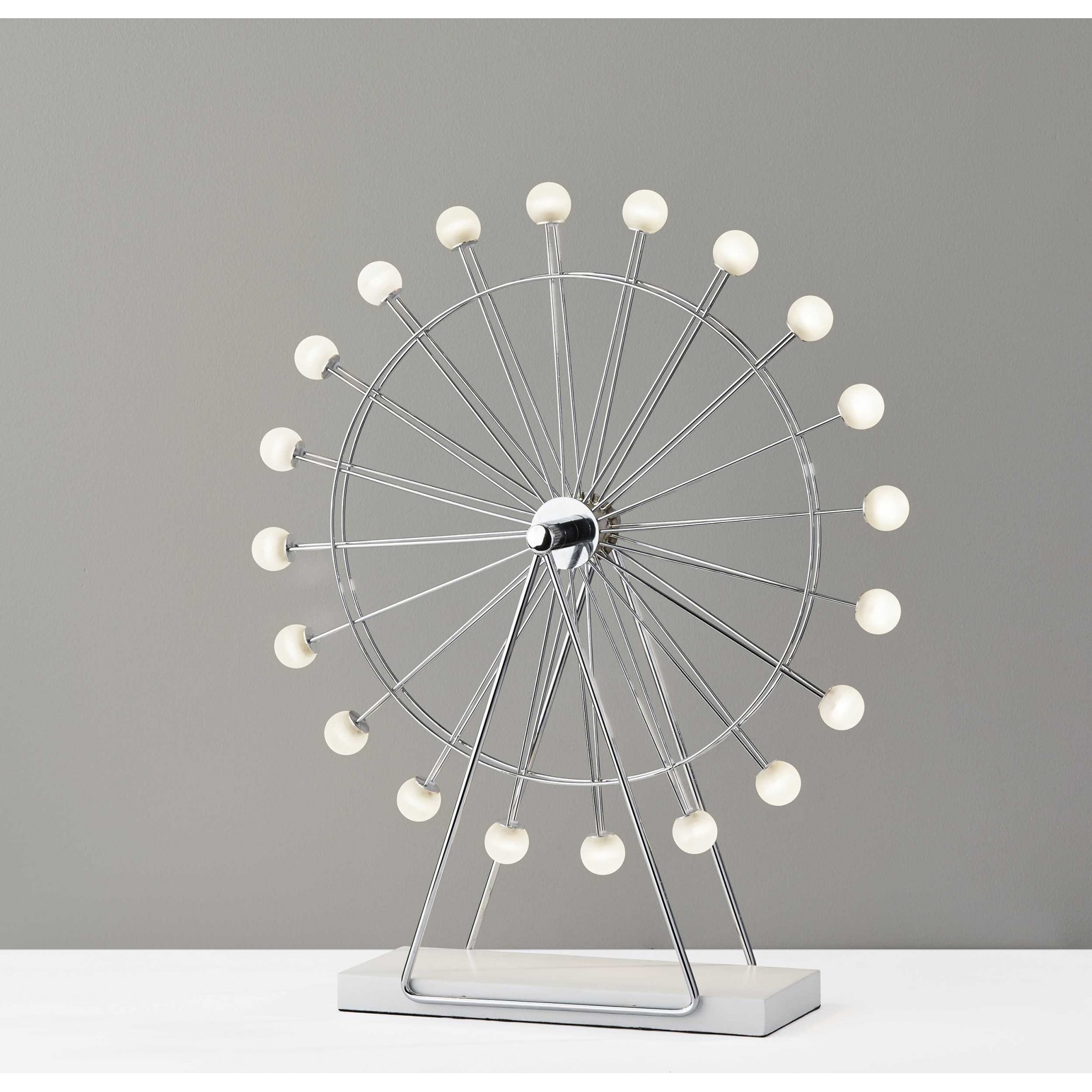 Chrome Ferris Wheel Large Table Lamp - 22 x 18 x 5.25 - Mycitystee