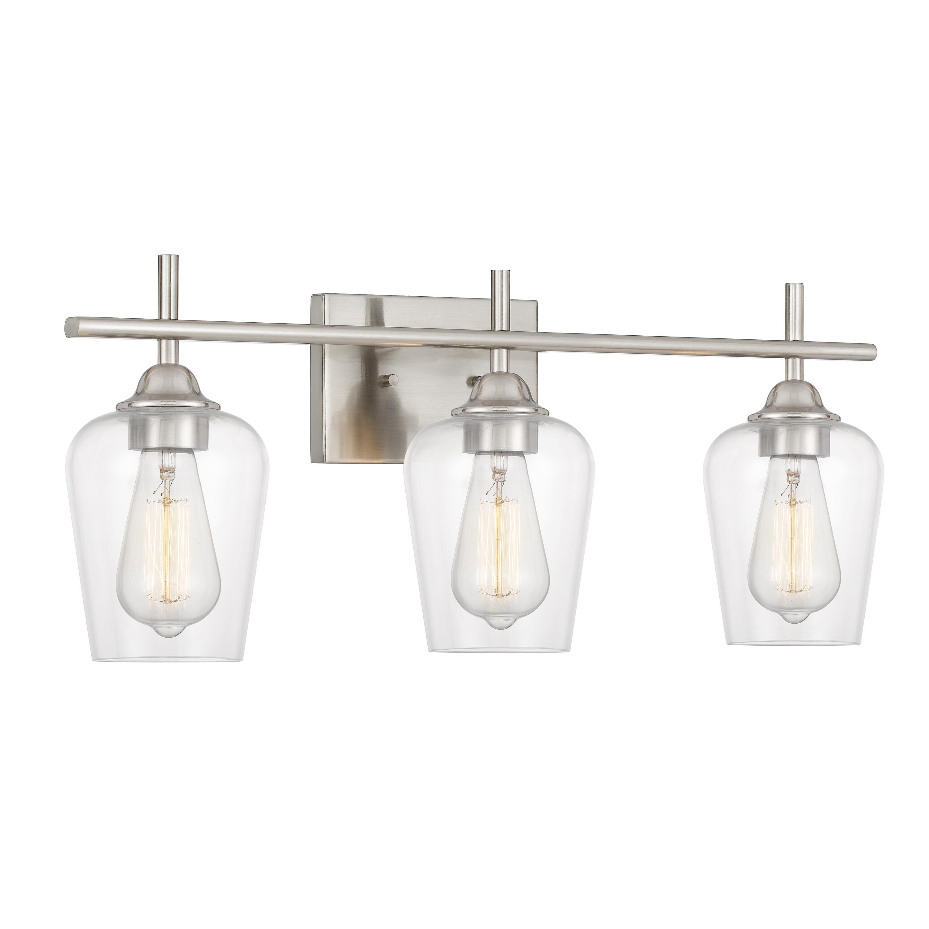 Bacchus 3-Light Brushed Nickel Finish Vanity Light 6.75