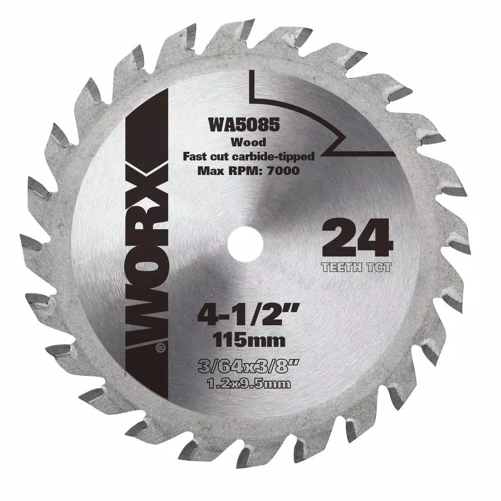 Worx 4-1/2 in. 24T Compact Circular Saw Blade and#8211; XDC Depot - Mycitystee