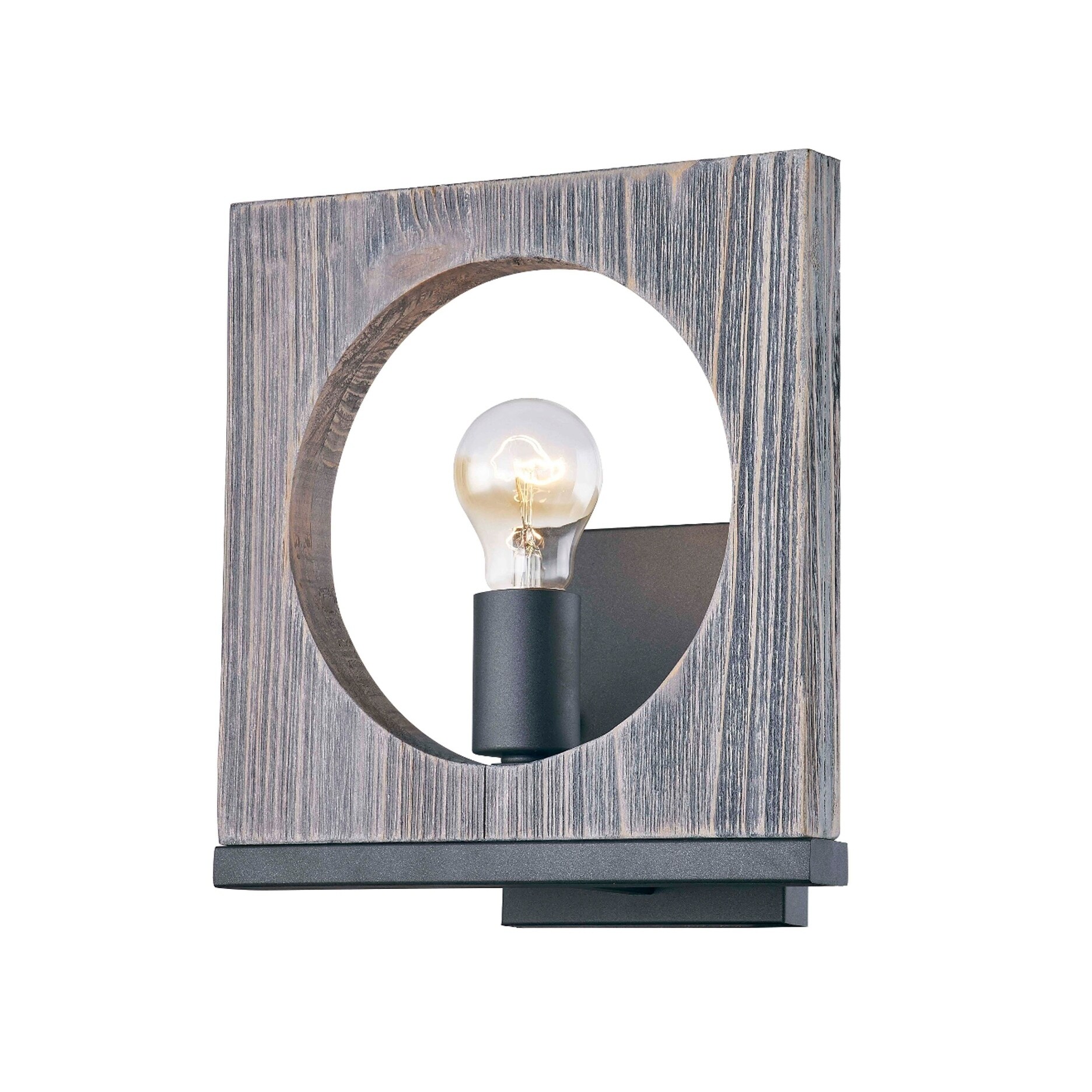 RUSTIC WOOD IN GRAY COLOR 1-LIGHT WALL LIGHT/ NO BULB 9 1/2
