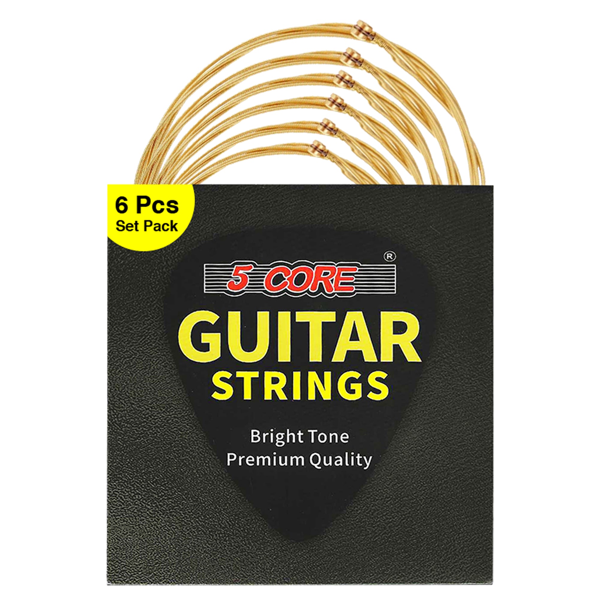 5 Core Guitar Strings 6 Pieces in 1 Set | Phosphor Bronze Acoustic Guitar String| Round Wound Guitar String| Gauge is .010-.048 - GS AC BZ - Mycitystee