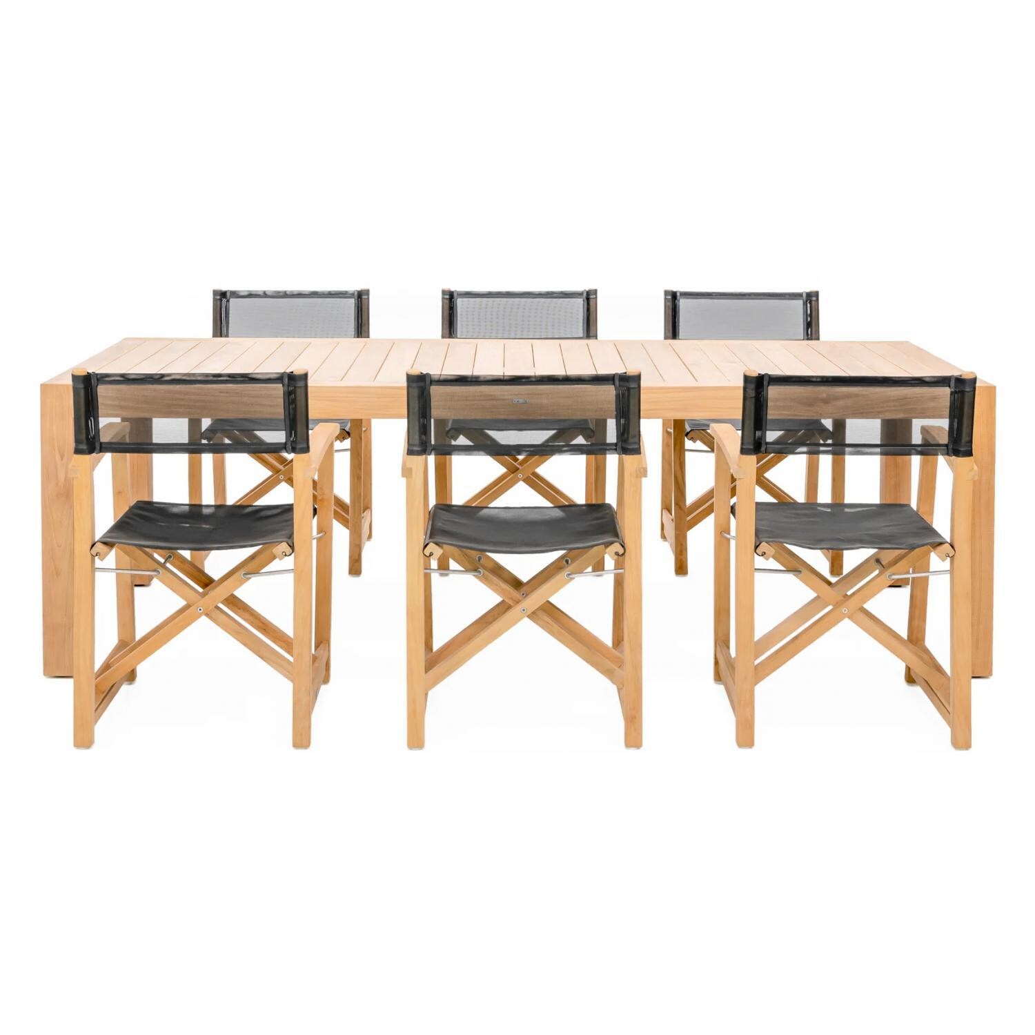 Signature Sabine Landing 7 Piece Teak Patio Dining Set - Mycitystee