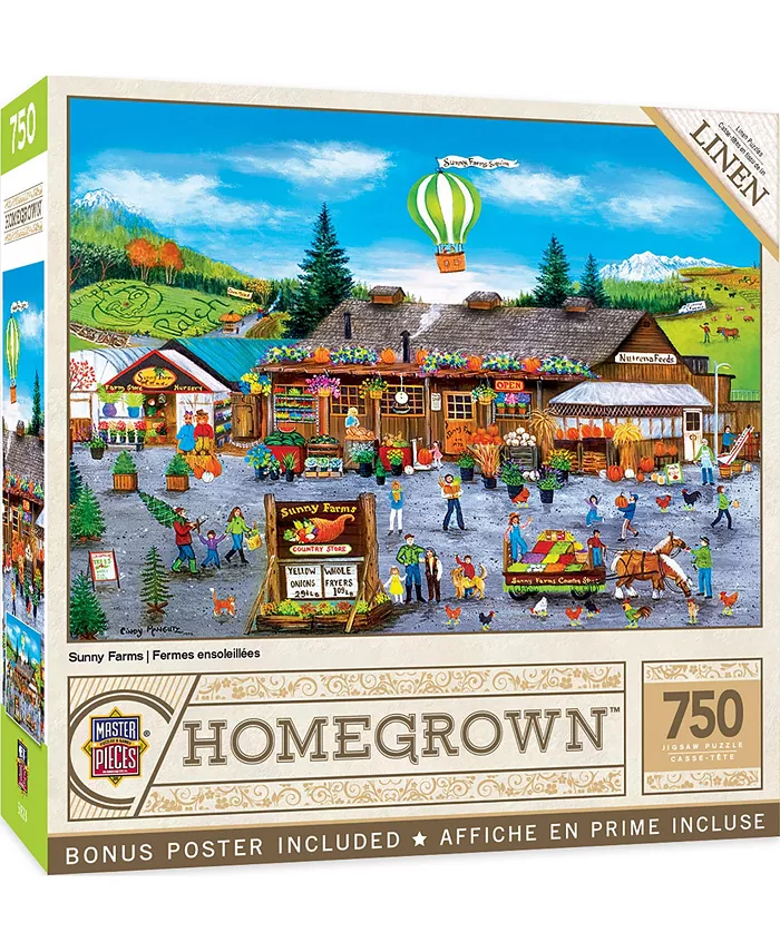 MasterPieces Puzzles MasterPieces 750 Piece Jigsaw Puzzle for Adults - Sunny Farms - Mycitystee