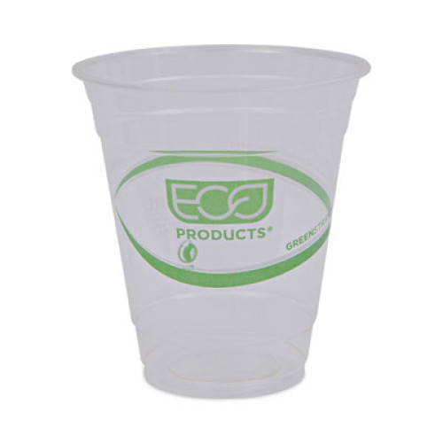 Eco-Products GreenStripe Renewable and Compostable Cold Cups Convenience Pack， 12 oz， Clear， 50/Pack (EPCC12GSPK) - Mycitystee