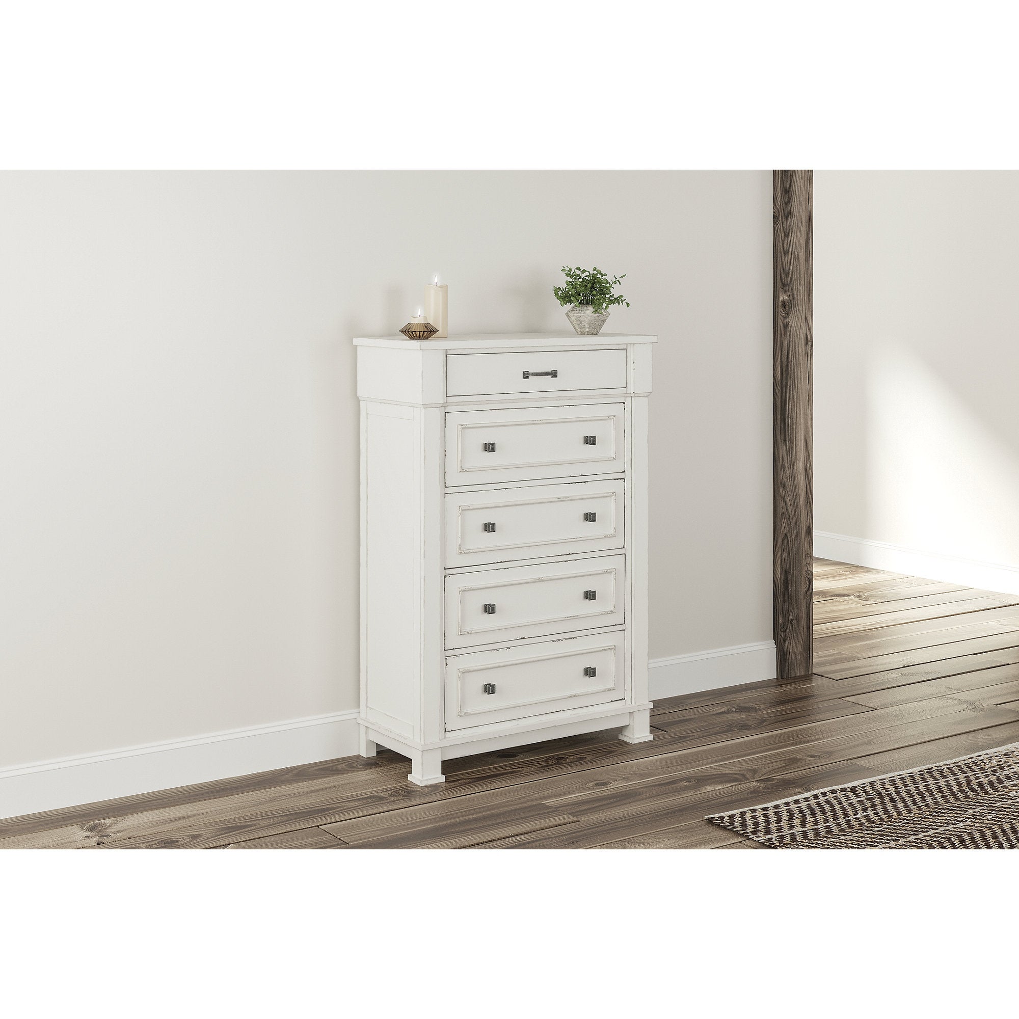 Signature Design by Ashley Jennily White 5 Drawer Chest - - 37450949 - Mycitystee