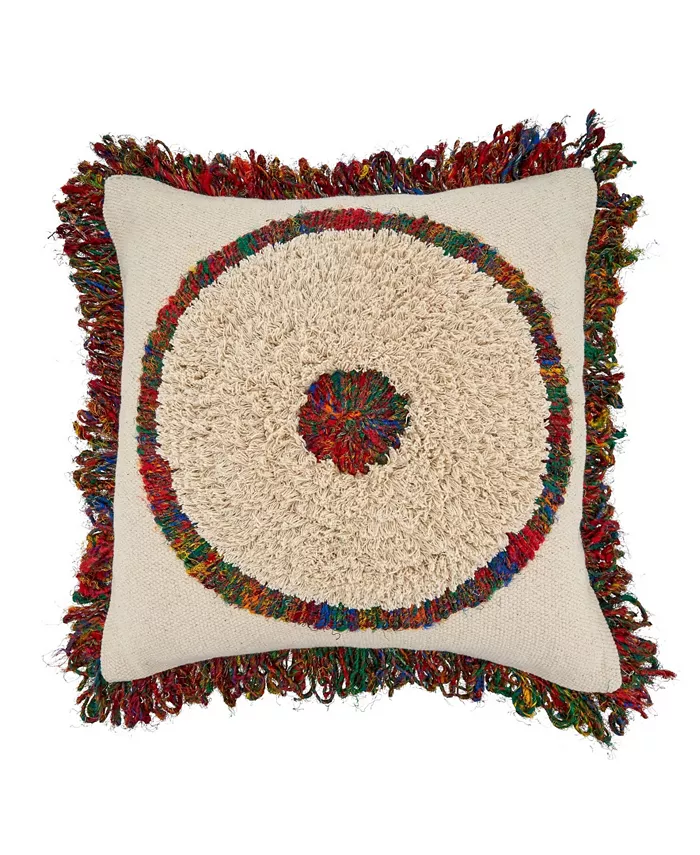 Saro Lifestyle Boho Circle Throw Pillow - Mycitystee
