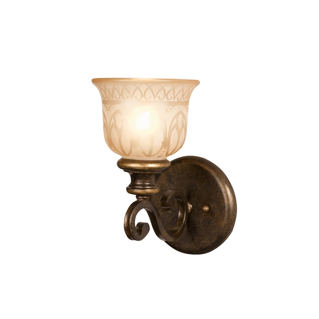 Norwalk 1 Light Bronze Umber Sconce - 6.25'' W x 11'' H x 8.5'' D - Mycitystee