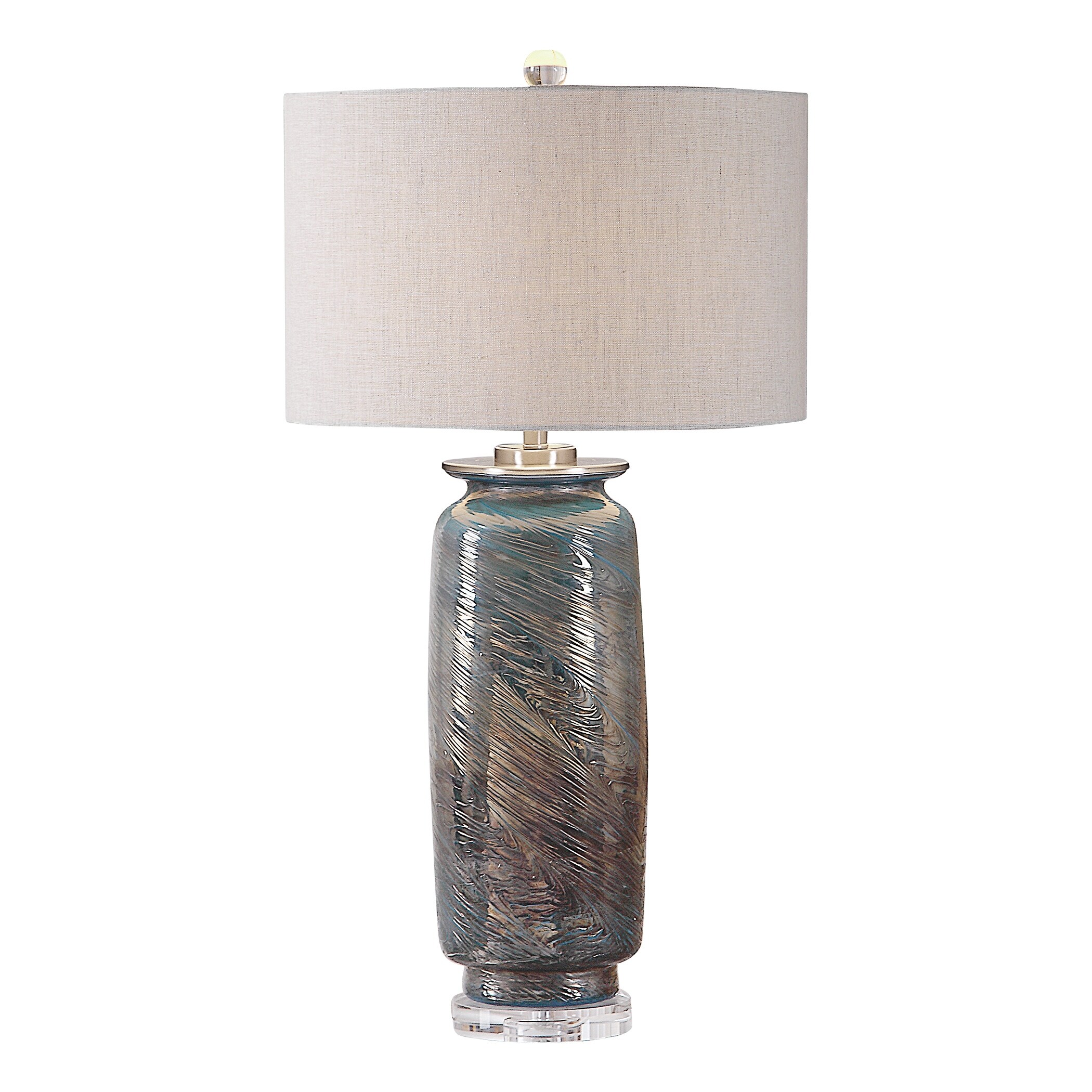 Uttermost Olesya Swirl Glass Table Lamp - Mycitystee