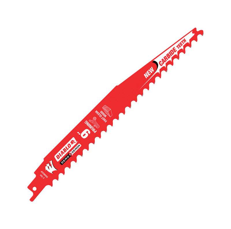 Diablo Demo Demon 9 in. Carbide Reciprocating Saw Blade 3 TPI 1 pk - Mycitystee