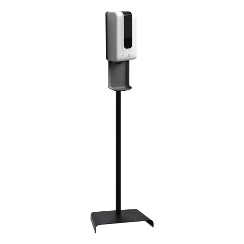 GN1 Automatic Hand Sanitizer Dispenser with Floor Stand and Tray， 1，200 mL， 13 x 11.4 x 51.63， White/Gray (F1406STS) - Mycitystee