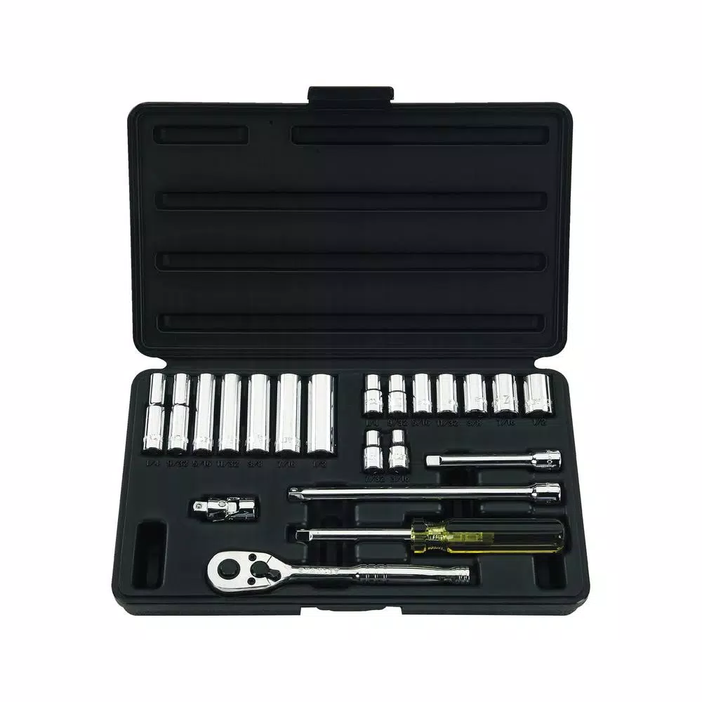 Stanley 1/4 in Drive SAE Ratchet and Socket Set (21-Piece) and#8211; XDC Depot - Mycitystee