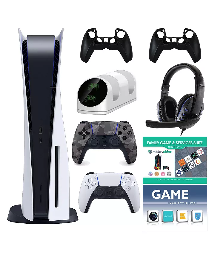 Playstation 5 Console with Extra Controller， Accessories and 2 Vouchers - Mycitystee