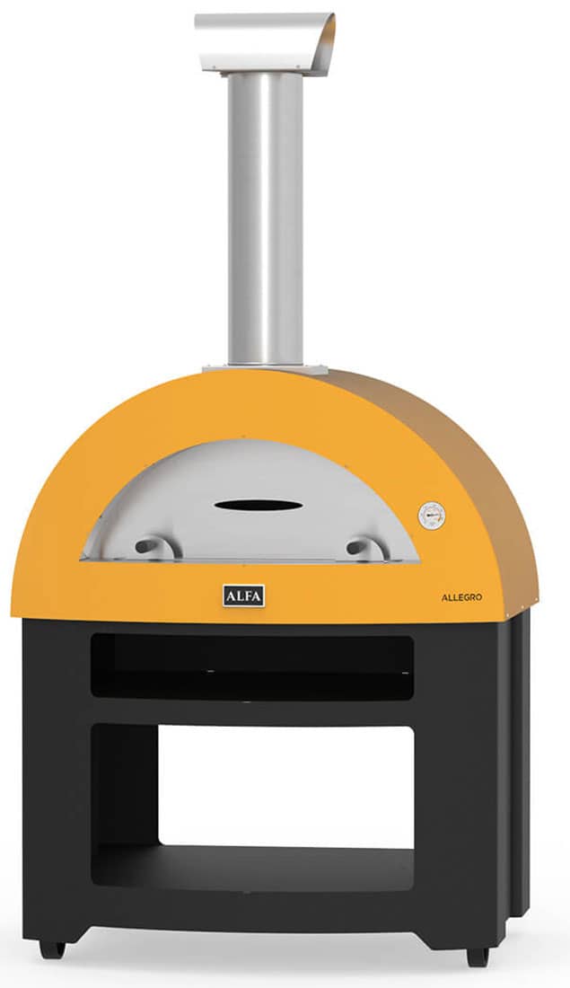 Alfa Allegro Yellow Wood-Fired Freestanding Outdoor Pizza Oven - Mycitystee