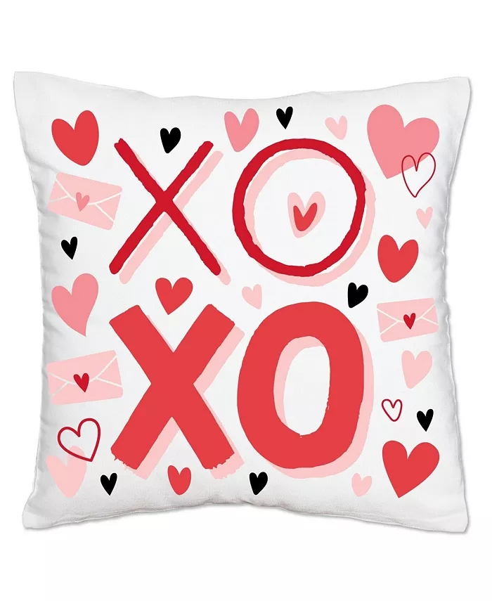 Big Dot of Happiness Happy Valentine's Day Home Decorative Cushion Case Throw Pillow Cover 16 x 16 In - Mycitystee