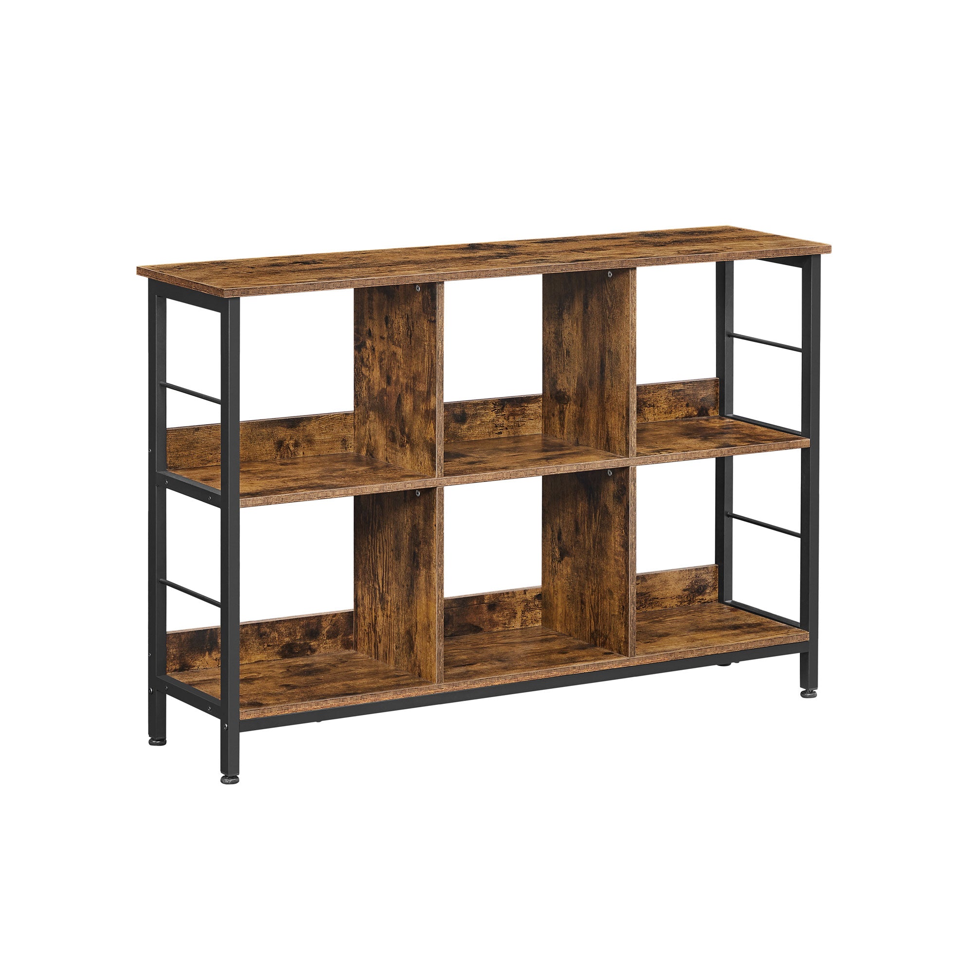 VASAGLE Industrial Brown & Black Multi-Functional Storage Bookshelf - Mycitystee