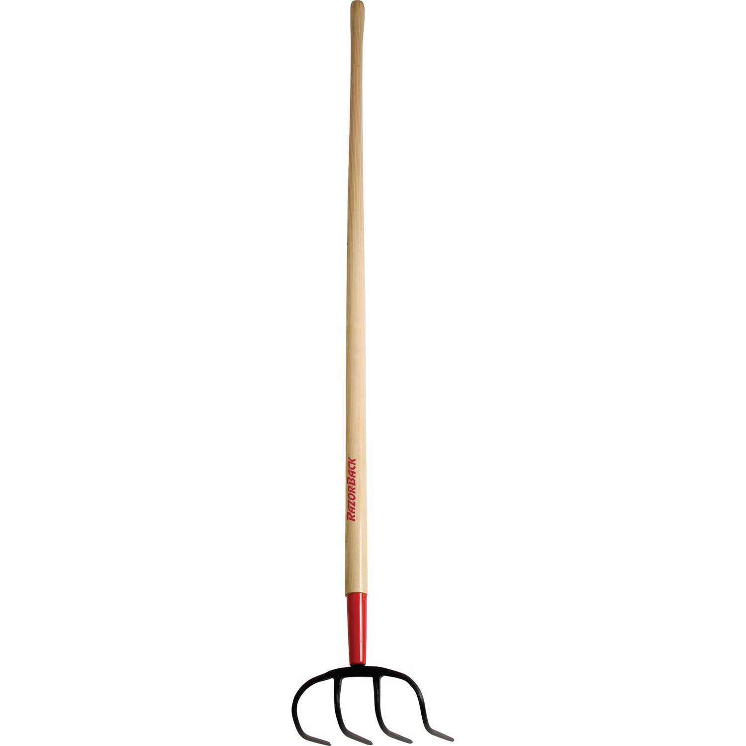 Razor-Back 63.25 in. 4 Tine Steel Rake Wood Handle - Mycitystee