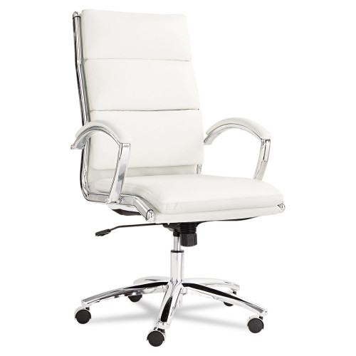 Alera Neratoli High-Back Slim Profile Chair， Faux Leather， 275 lb Cap， 17.32