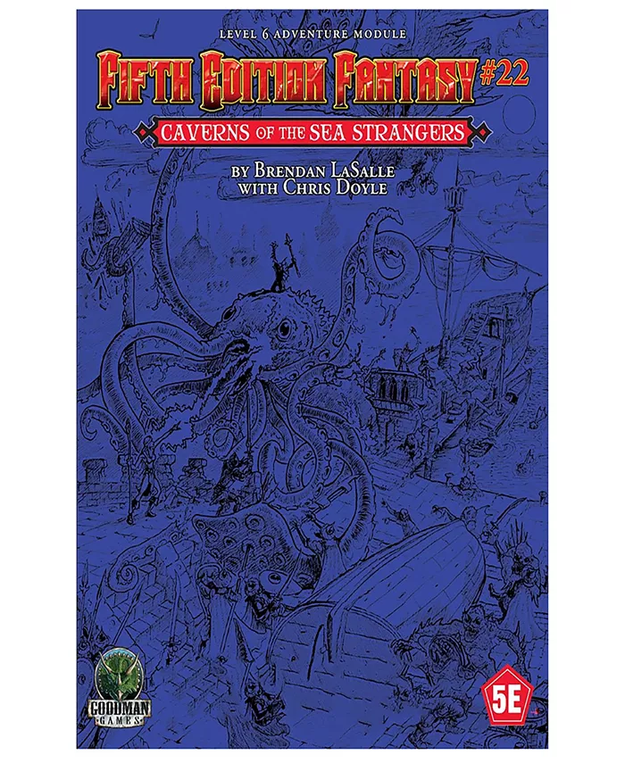 Goodman Games Fifth Edition Fantasy 22 Caverns of the Sea Strangers Level 6 Adventure Softcover Book Role Playing Game - Mycitystee
