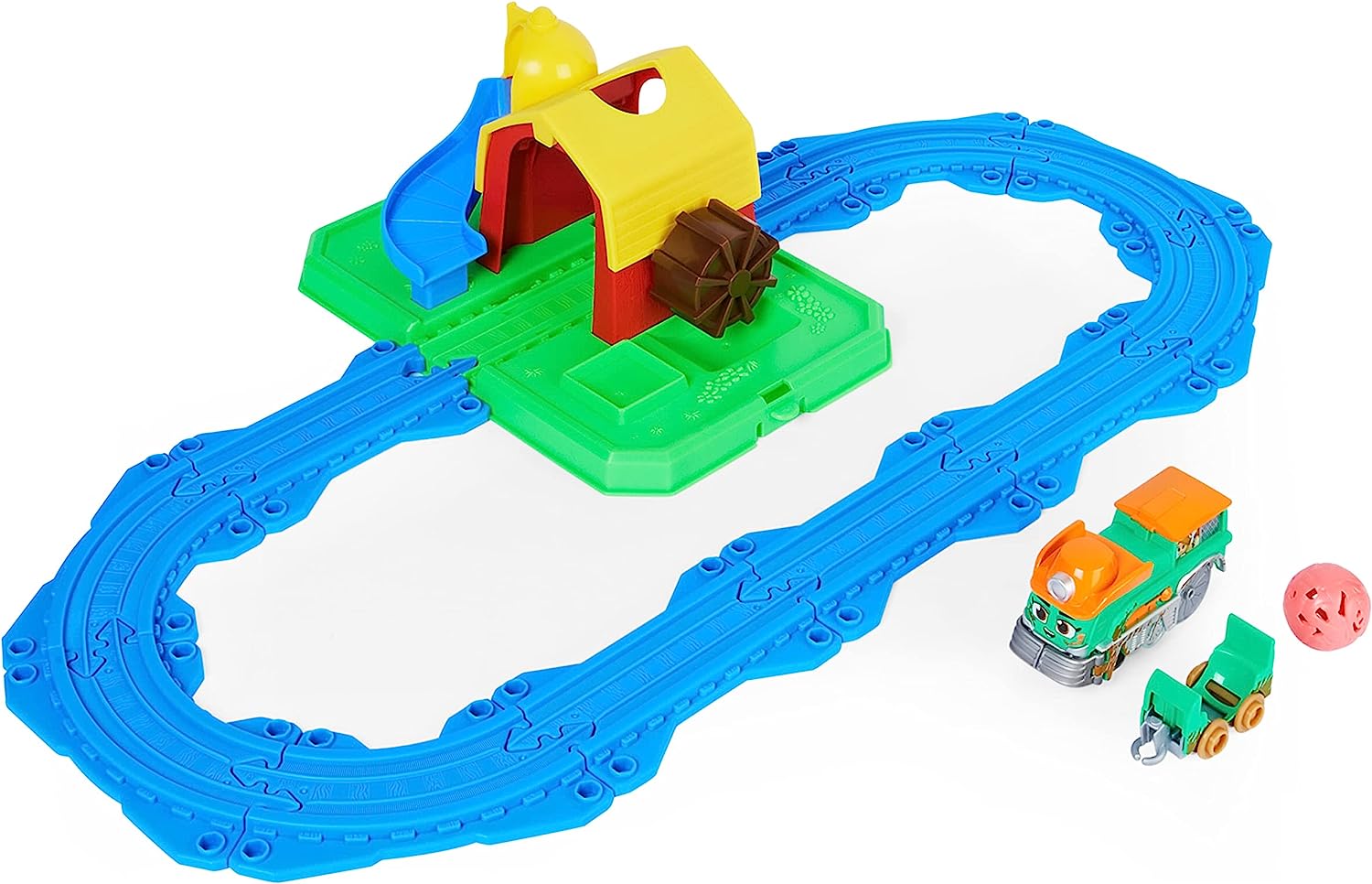 Mighty Express Farm Station Adventure Bucket And 11-Piece Train Track - Mycitystee