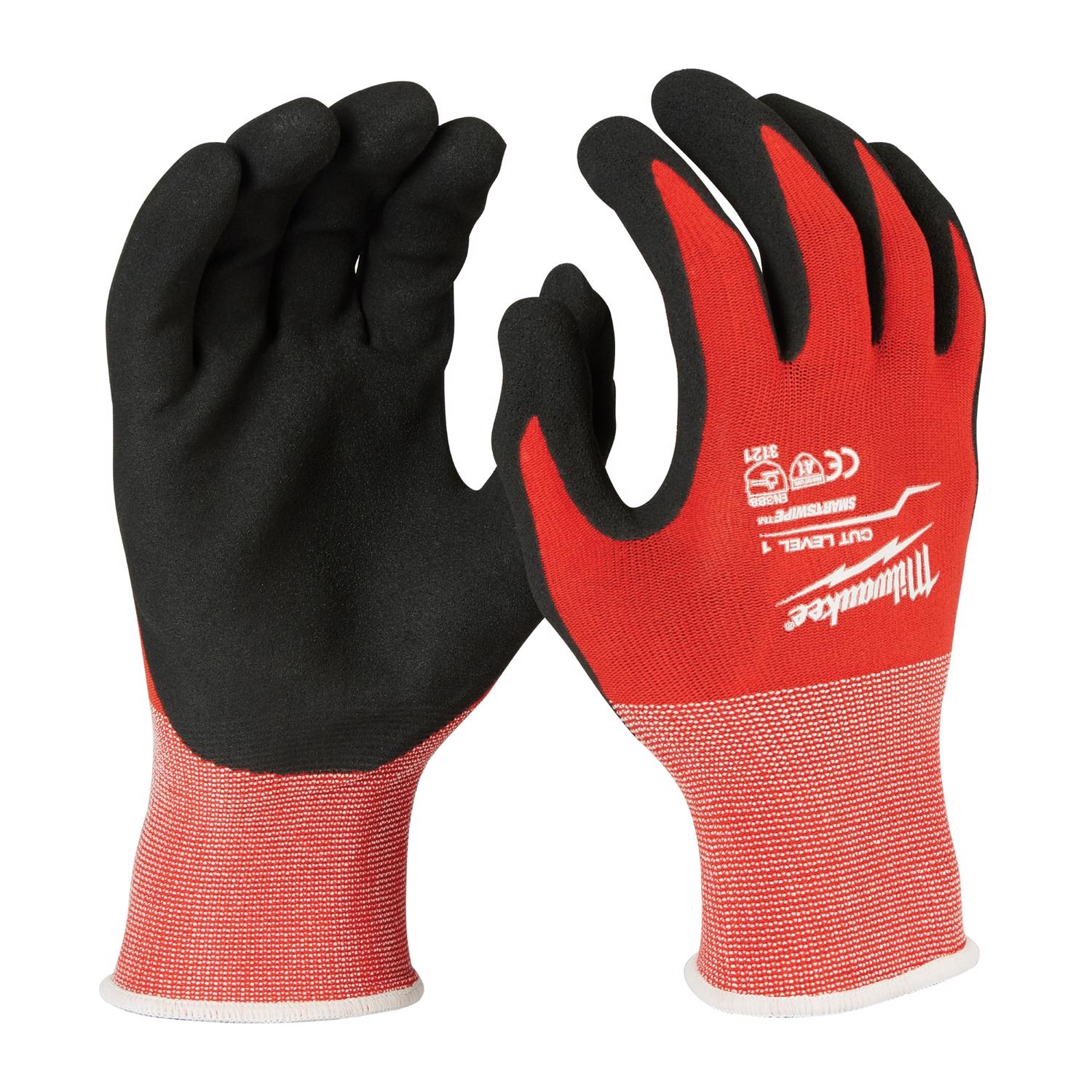 Milwaukee Cut 1 Cut Resistant Gloves Black/Red XL 1 pair - Mycitystee
