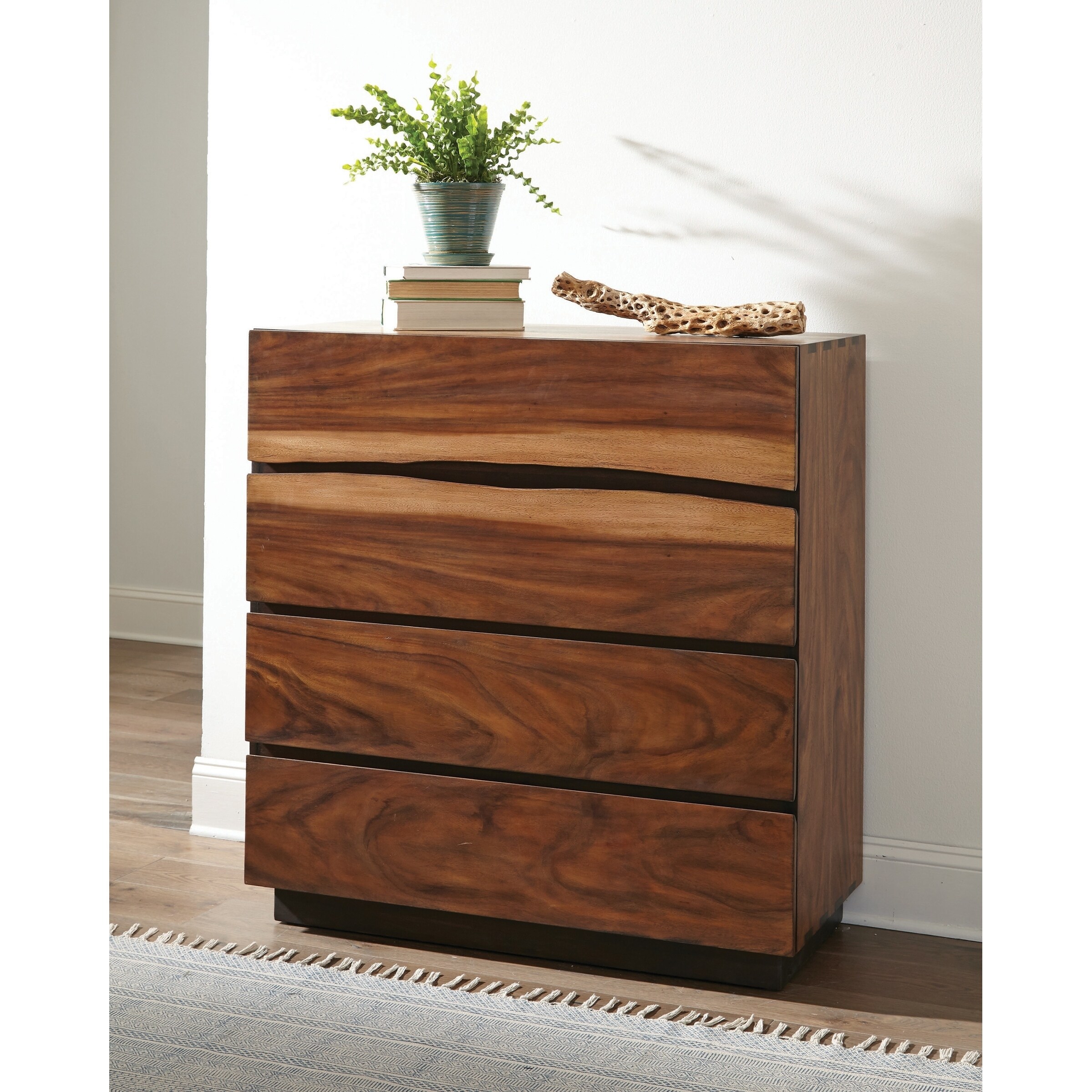 Coaster Furniture Winslow Smokey Walnut and Coffee Bean 4-drawer Chest - - 30704560 - Mycitystee