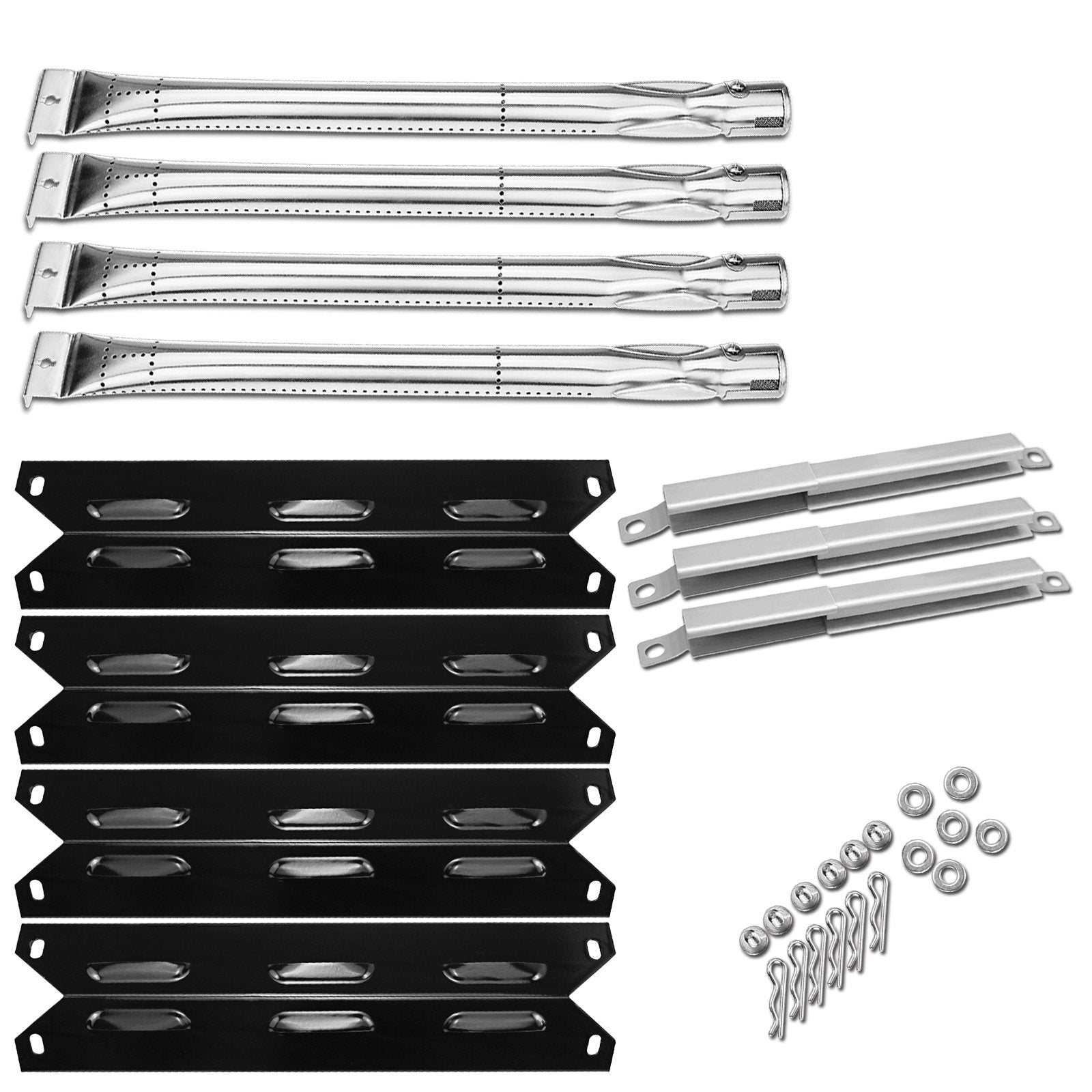 Repair Parts Kit for Kenmore 146.29163310, 146.23675310 3 Burner Grill, Burner Tube+Heat Plate Shield+Crossover Replacement Kit - Mycitystee