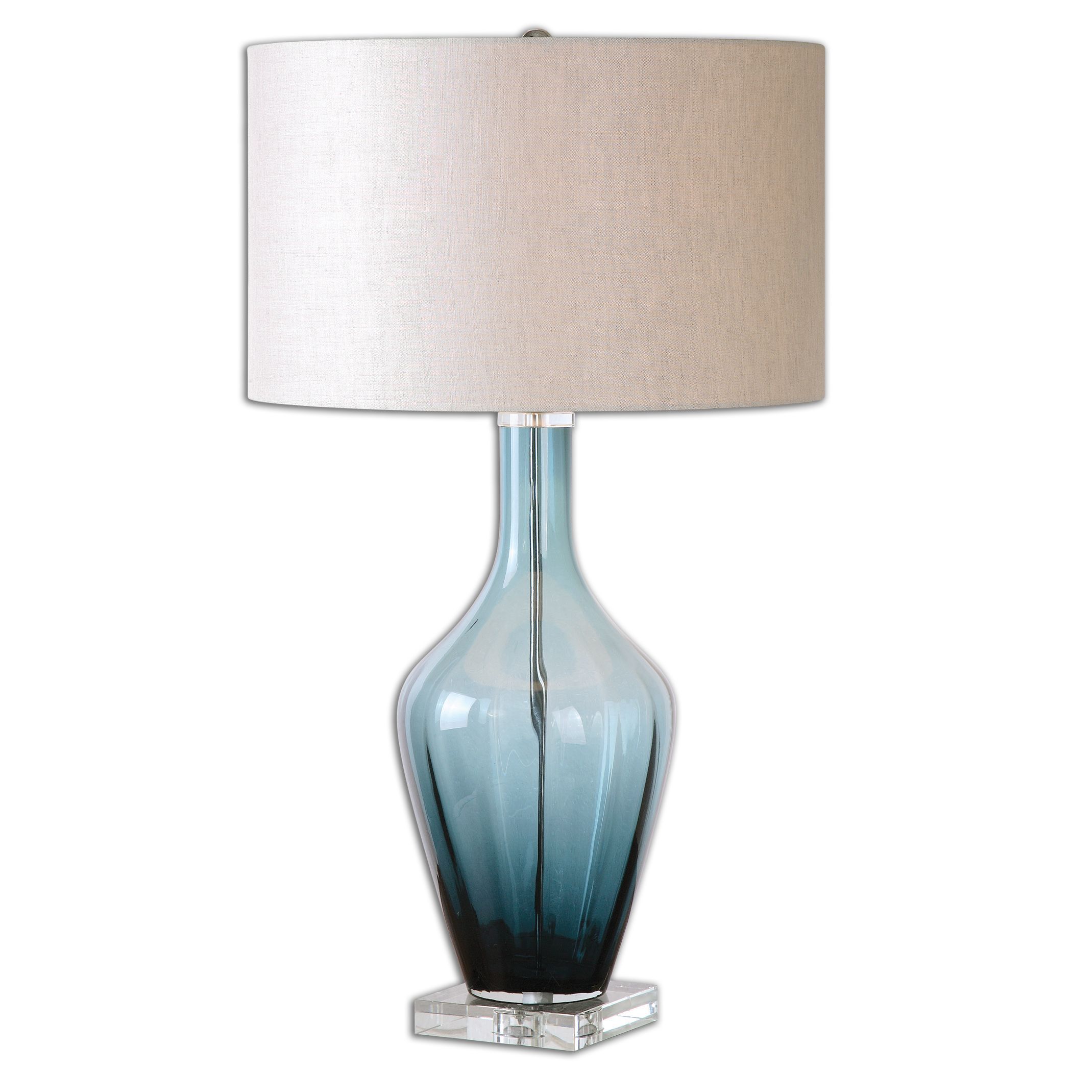 Uttermost Hagano 1-light Azure Blue Glass Table Lamp - Mycitystee
