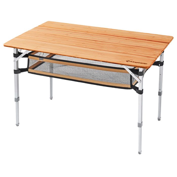 KingCamp 4 Person Bamboo Folding Camping Table-BRoadout - Mycitystee