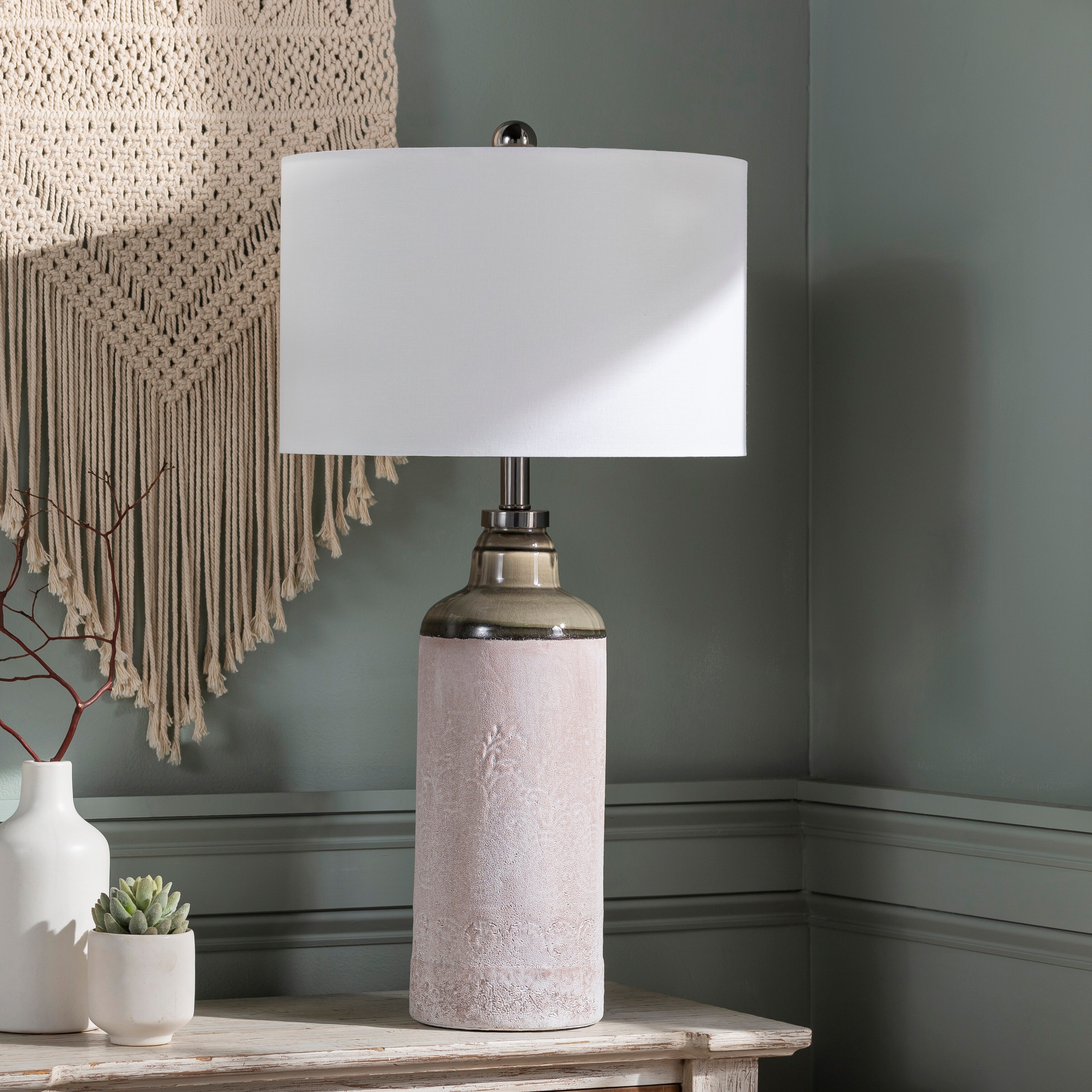 Lana 32-inch Crackle Ceramic Table Lamp - 32