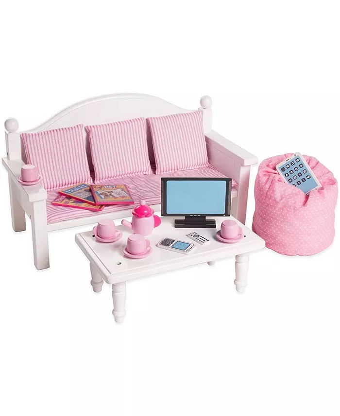 Playtime by Eimmie Dolls Sofa and Coffee Table Set - Mycitystee