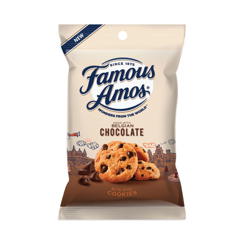 Famous Amos Cookies， Chocolate Chip， 2 oz Snack Pack， 8/Box (98067) - Mycitystee