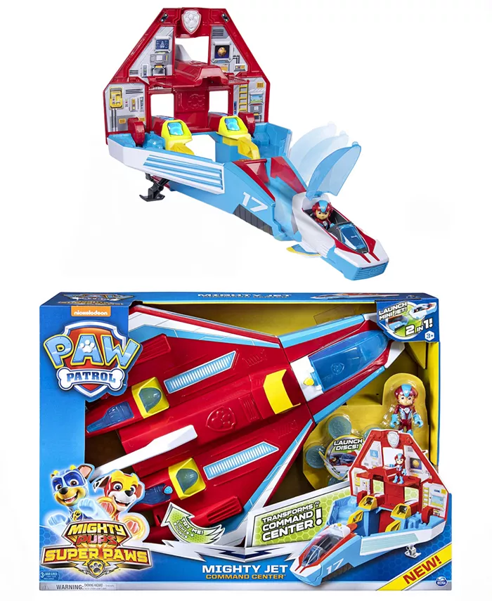 Spin Master Toys Games Transforming Mighty Pups Command Jet - Mycitystee