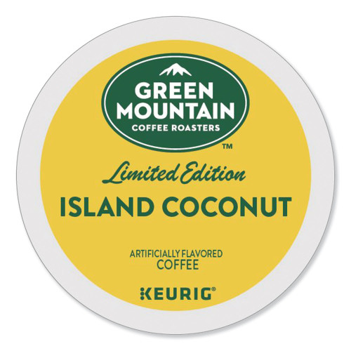 Green Mountain Coffee Roasters Island Coconut Coffee K-Cup Pods， 96/Carton (6720CT) - Mycitystee